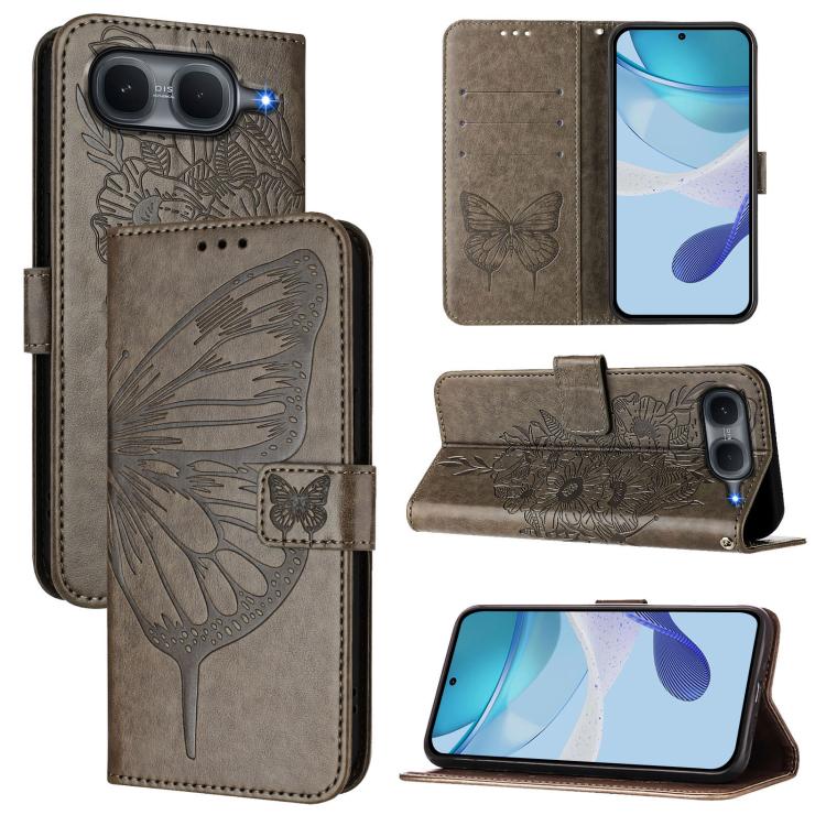 Embossed Butterfly Leather Phone Case, For vivo iQOO Neo11 Ultra 5G, For vivo iQOO Z11S 5G / V80 Lite 5G, For vivo X500 Pro 5G, For vivo X500 Pro Max 5G, For vivo X300 FE 5G Russia / 5G Zeiss, For vivo X300s 5G