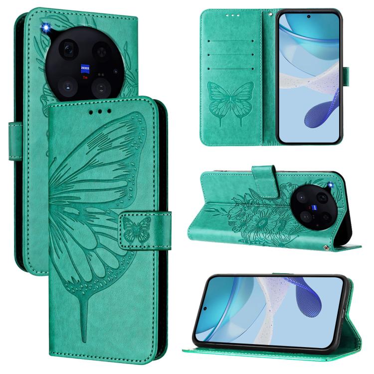 Embossed Butterfly Leather Phone Case, For vivo iQOO Neo11 Ultra 5G, For vivo iQOO Z11S 5G / V80 Lite 5G, For vivo X500 Pro 5G, For vivo X500 Pro Max 5G, For vivo X300 FE 5G Russia / 5G Zeiss, For vivo X300s 5G