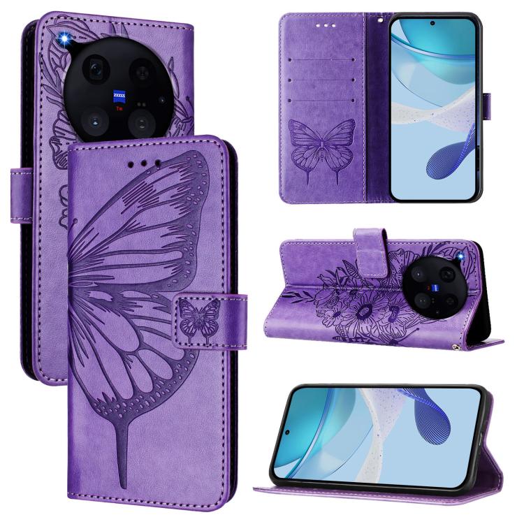 Embossed Butterfly Leather Phone Case, For vivo iQOO Neo11 Ultra 5G, For vivo iQOO Z11S 5G / V80 Lite 5G, For vivo X500 Pro 5G, For vivo X500 Pro Max 5G, For vivo X300 FE 5G Russia / 5G Zeiss, For vivo X300s 5G
