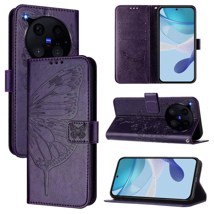 Embossed Butterfly Leather Phone Case, For vivo iQOO Neo11 Ultra 5G, For vivo iQOO Z11S 5G / V80 Lite 5G, For vivo X500 Pro 5G, For vivo X500 Pro Max 5G, For vivo X300 FE 5G Russia / 5G Zeiss, For vivo X300s 5G