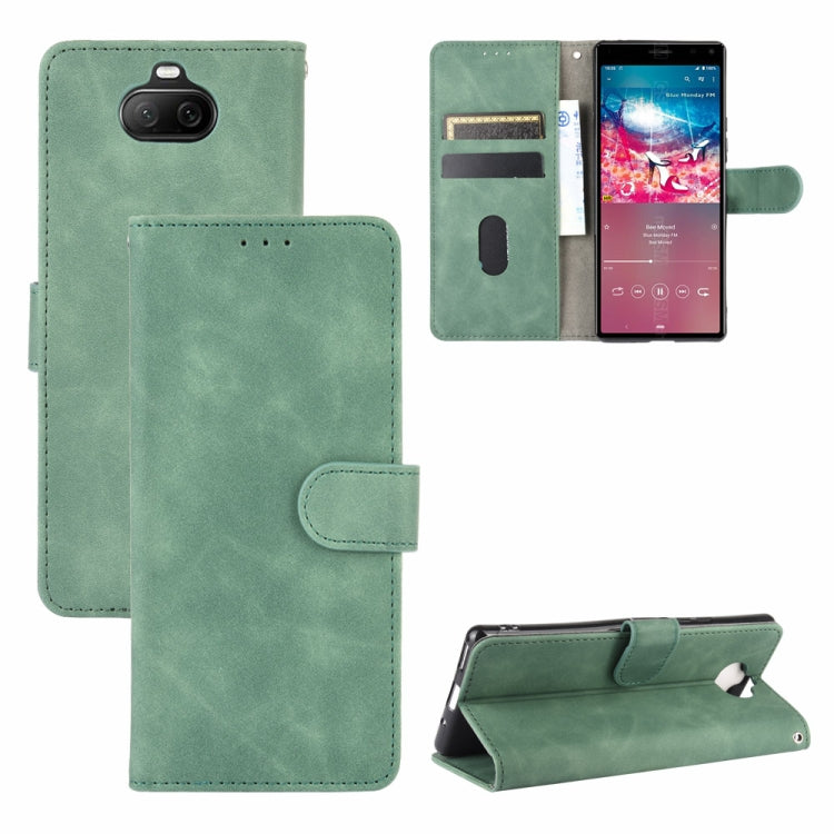 Solid Color Skin Feel Magnetic Buckle Horizontal Flip Calf Texture PU Leather Case with Holder & Card Slots & Wallet, For Sony Xperia XZ3, For Sony Xperia 8 Lite