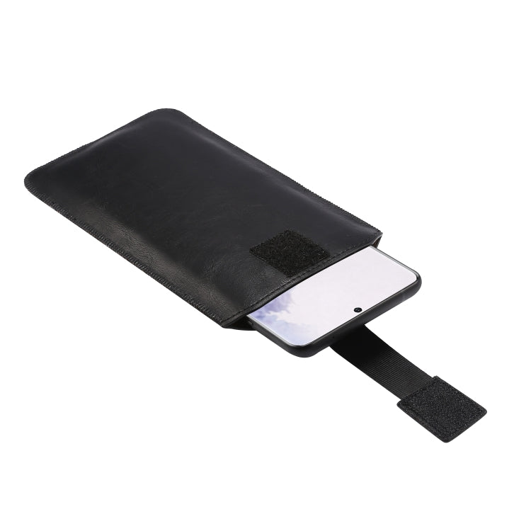 Ultra-thin Simple Drawstring  Horizontal Plate Hanging Waist Phone Waist Pack Leather Case, Suitable for 4.7-5.2 inch Smartphones, For 4.7-5.2 inch