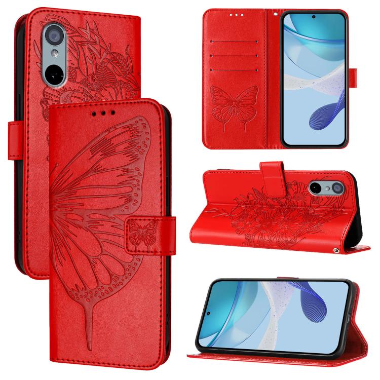 Embossed Butterfly Leather Phone Case, For Sharp Aquos wish6, For Sharp Aquos R11, For Sharp Aquos sense10, For Sharp Basio Active3, For Sharp Aquos sense8 SHG11 / SH-54D, For Sharp Aquos Wish3