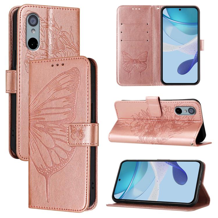 Embossed Butterfly Leather Phone Case, For Sharp Aquos wish6, For Sharp Aquos R11, For Sharp Aquos sense10, For Sharp Basio Active3, For Sharp Aquos sense8 SHG11 / SH-54D, For Sharp Aquos Wish3
