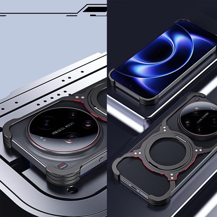 Mechanical Arm Borderless MagSafe Holder Metal Phone Case, For Xiaomi 17 Ultra, For Xiaomi 15 Ultra