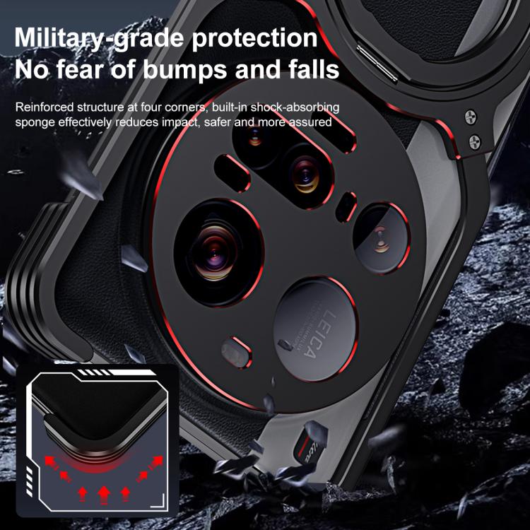 Mechanical Arm Borderless MagSafe Holder Metal Phone Case, For Xiaomi 17 Ultra, For Xiaomi 15 Ultra