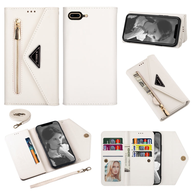 Skin Feel Zipper Horizontal Flip Leather Case with Holder & Card Slots & Photo Frame & Lanyard & Long Rope, For iPhone 6, For iPhone 6 Plus, For iPhone 7 / 8 / SE (2020), For iPhone 7 Plus / 8 Plus, For iPhone 11, For iPhone 11 Pro, For iPhone 11 Pro M...