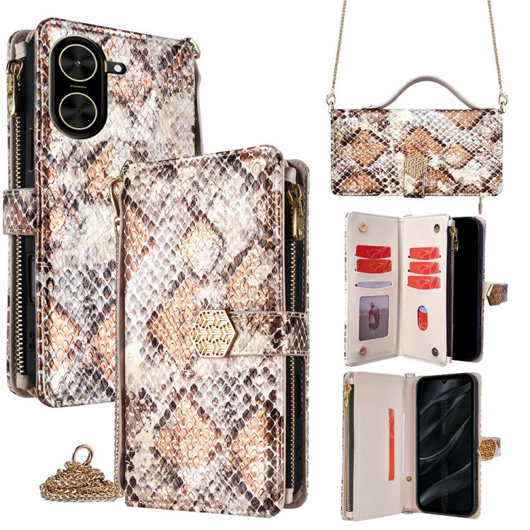 Crossbody Handle Snake Texture Leather Phone Case, For Redmi A7 Pro 171mm / Poco C85x 5G, For Redmi Turbo 5 Max 5G / Poco X8 Pro Max 5G, For Redmi Turbo 5 5G / Poco X8 Pro 5G, For Redmi K90 Pro Max 5G / Poco F8 Ultra                                    ...
