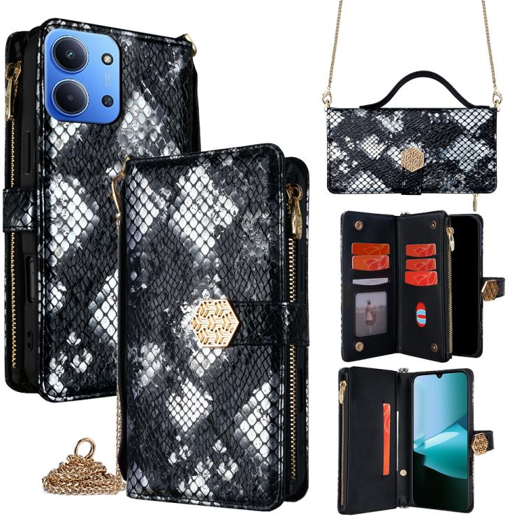 Crossbody Handle Snake Texture Leather Phone Case, For Redmi A7 Pro 171mm / Poco C85x 5G, For Redmi Turbo 5 Max 5G / Poco X8 Pro Max 5G, For Redmi Turbo 5 5G / Poco X8 Pro 5G, For Redmi K90 Pro Max 5G / Poco F8 Ultra                                    ...