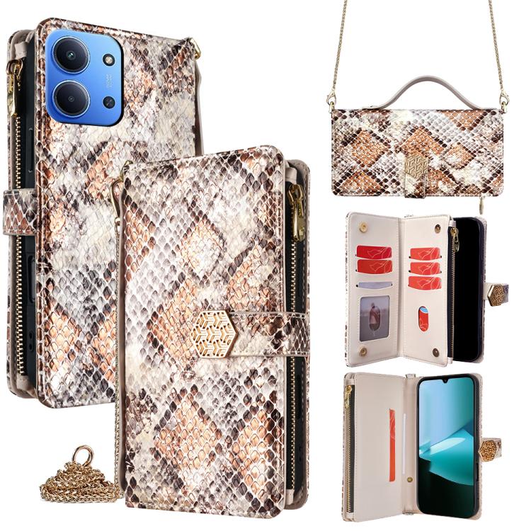 Crossbody Handle Snake Texture Leather Phone Case, For Redmi A7 Pro 171mm / Poco C85x 5G, For Redmi Turbo 5 Max 5G / Poco X8 Pro Max 5G, For Redmi Turbo 5 5G / Poco X8 Pro 5G, For Redmi K90 Pro Max 5G / Poco F8 Ultra                                    ...