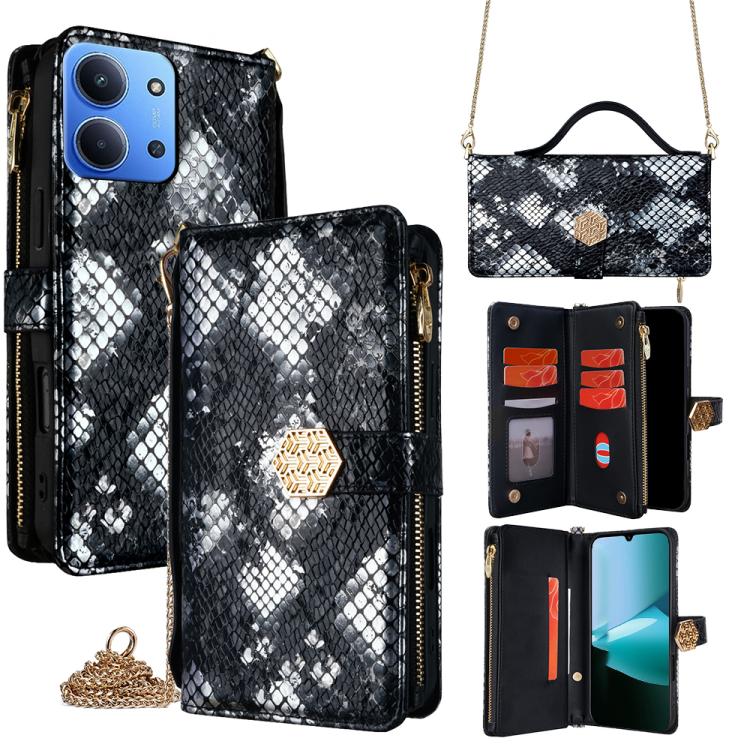 Crossbody Handle Snake Texture Leather Phone Case, For Redmi A7 Pro 171mm / Poco C85x 5G, For Redmi Turbo 5 Max 5G / Poco X8 Pro Max 5G, For Redmi Turbo 5 5G / Poco X8 Pro 5G, For Redmi K90 Pro Max 5G / Poco F8 Ultra                                    ...