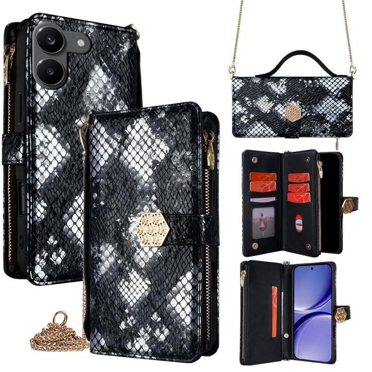 Crossbody Handle Snake Texture Leather Phone Case, For Redmi A7 Pro 171mm / Poco C85x 5G, For Redmi Turbo 5 Max 5G / Poco X8 Pro Max 5G, For Redmi Turbo 5 5G / Poco X8 Pro 5G, For Redmi K90 Pro Max 5G / Poco F8 Ultra                                    ...