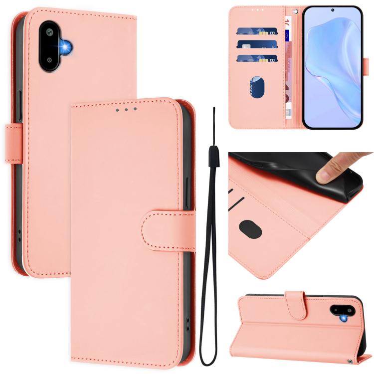 Skin Feel Solid Color Leather Phone Case with Lanyard, For Samsung Galaxy F06 5G / M06 5G, For Samsung Galaxy Xcover7 Pro