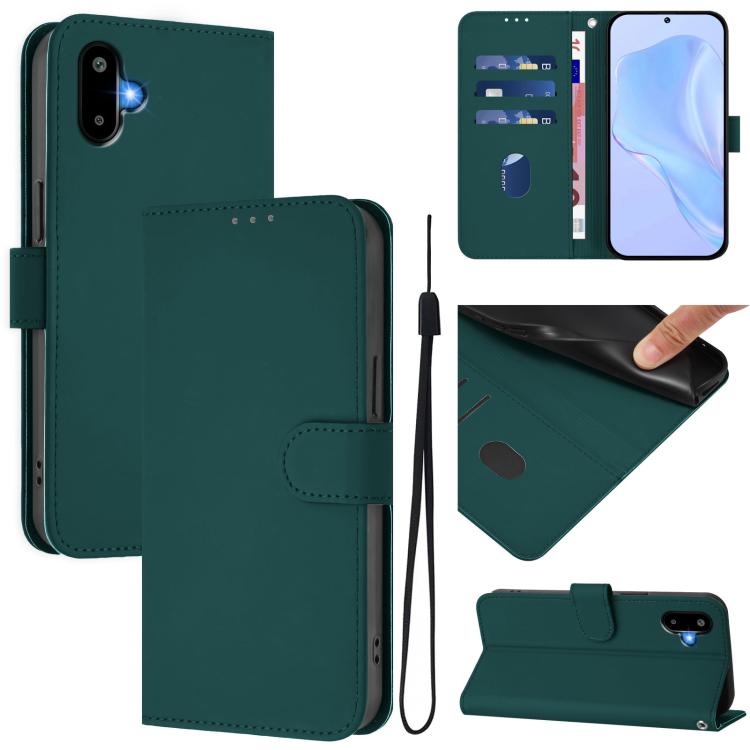 Skin Feel Solid Color Leather Phone Case with Lanyard, For Samsung Galaxy F06 5G / M06 5G, For Samsung Galaxy Xcover7 Pro