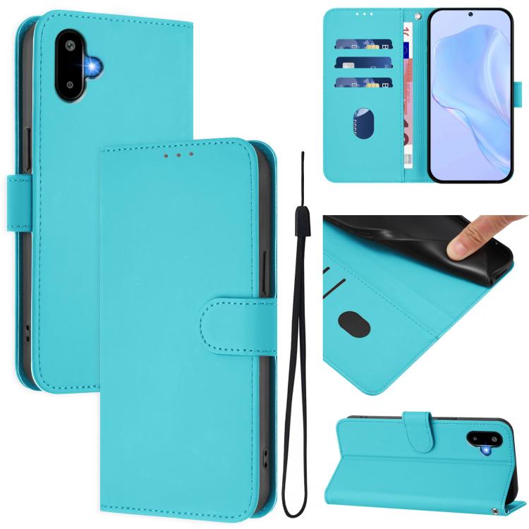 Skin Feel Solid Color Leather Phone Case with Lanyard, For Samsung Galaxy F06 5G / M06 5G, For Samsung Galaxy Xcover7 Pro