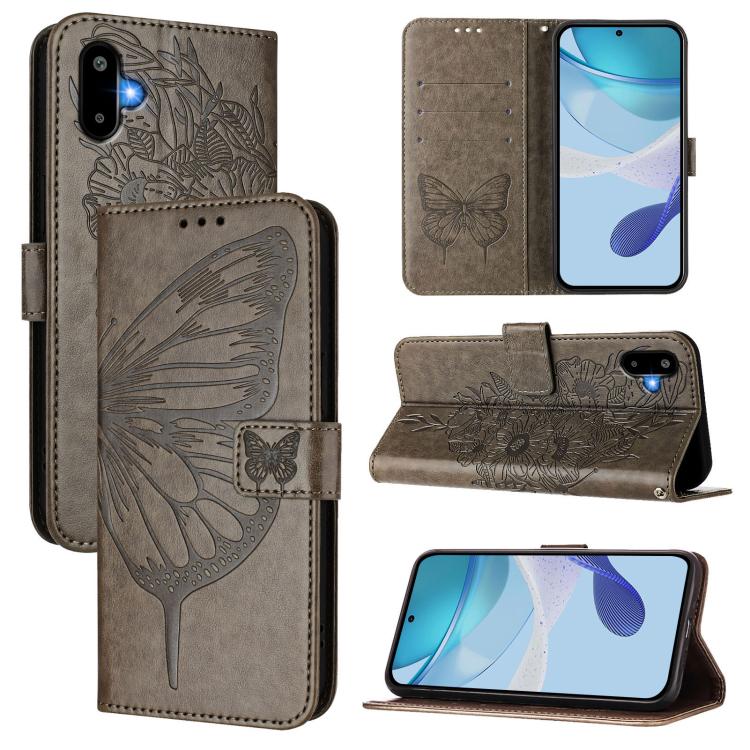 Embossed Butterfly Leather Phone Case, For Samsung Galaxy F16 5G Global, For Samsung Galaxy F06 5G / M06 5G
