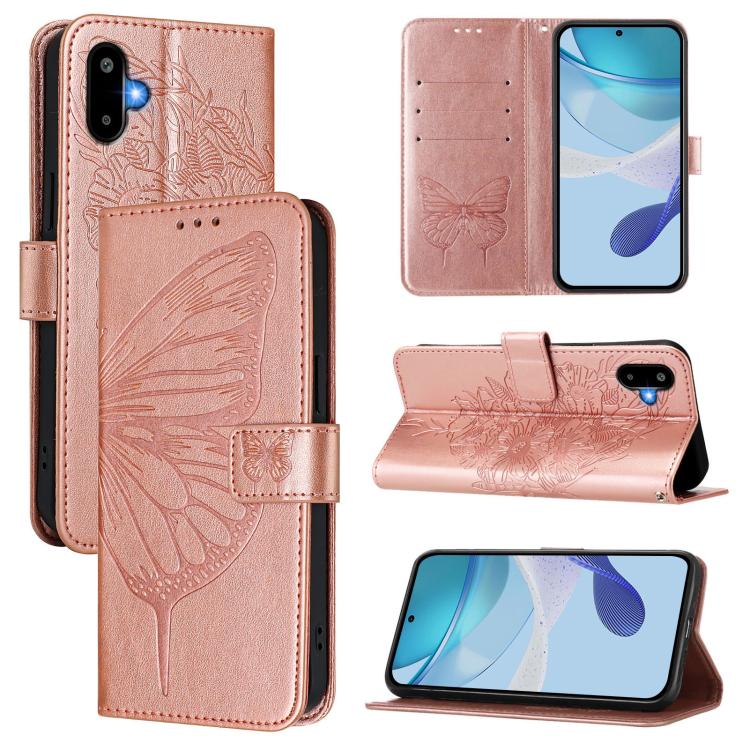 Embossed Butterfly Leather Phone Case, For Samsung Galaxy F16 5G Global, For Samsung Galaxy F06 5G / M06 5G