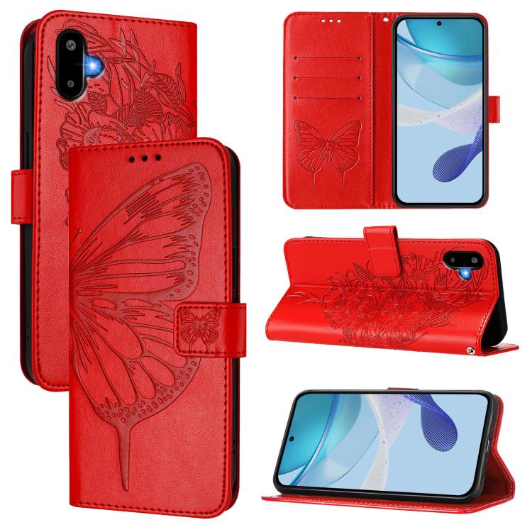 Embossed Butterfly Leather Phone Case, For Samsung Galaxy F16 5G Global, For Samsung Galaxy F06 5G / M06 5G