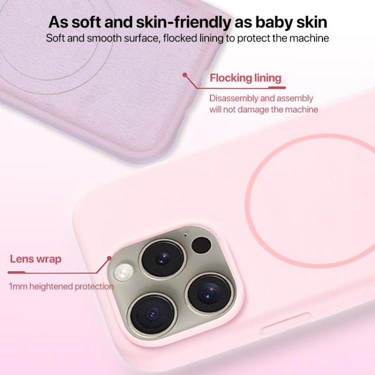 Large Hole Camera MagSafe Liquid Silicone Full Coverage Phone Case, For iPhone 11 Pro