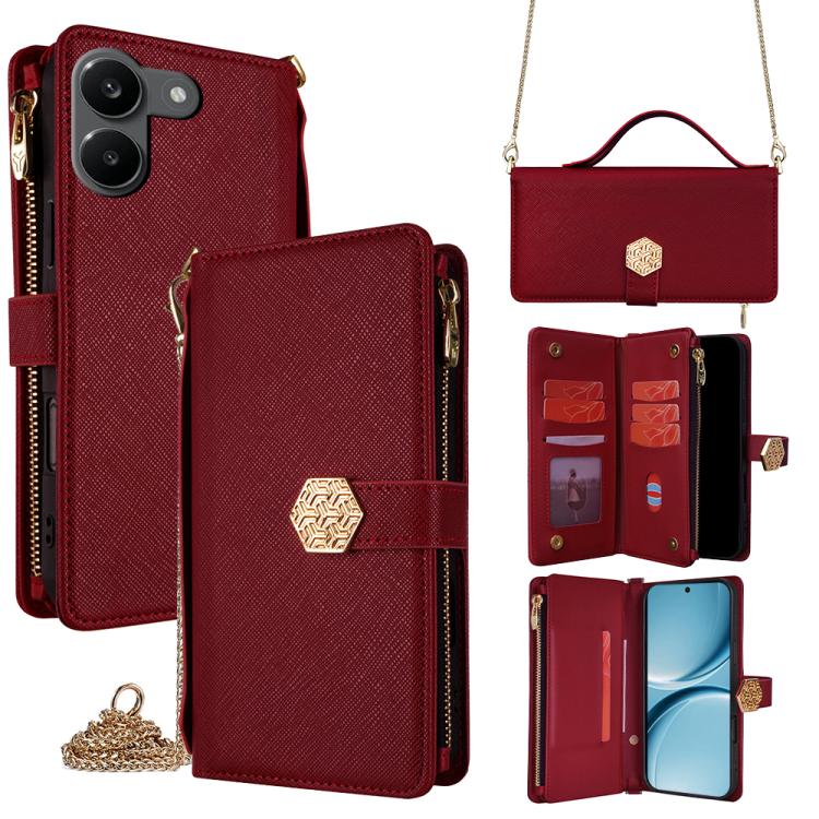 Crossbody Handle Cross Texture Leather Phone Case, For Redmi A7 Pro 171mm / Poco C85x 5G, For Redmi Turbo 5 Max 5G / Poco X8 Pro Max 5G, For Redmi Turbo 5 5G / Poco X8 Pro 5G, For Redmi K90 Pro Max 5G / Poco F8 Ultra                                    ...