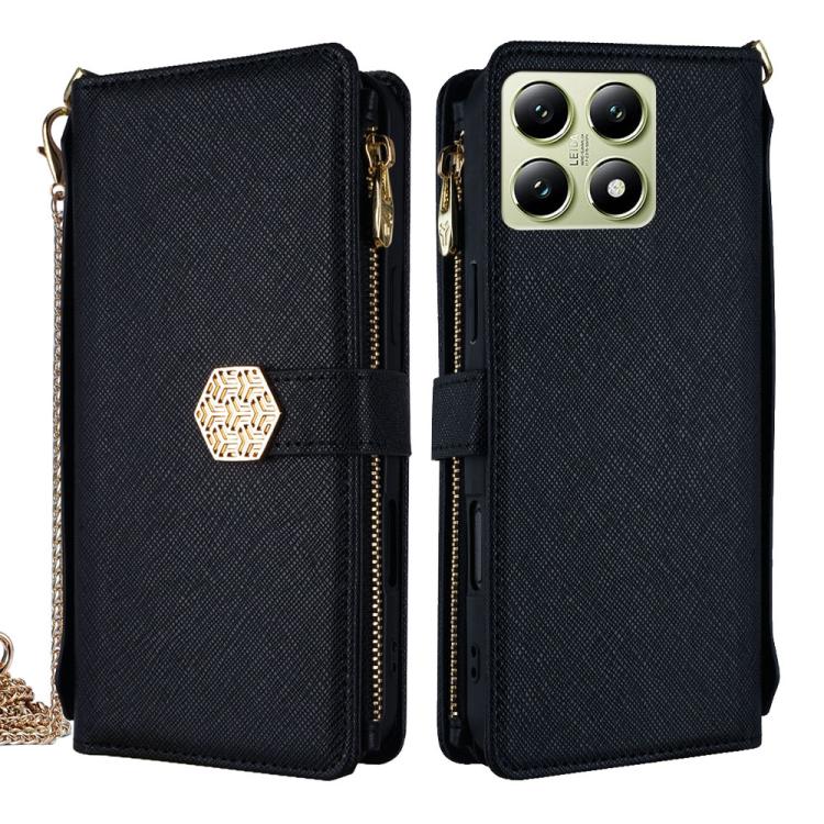 Crossbody Handle Cross Texture Leather Phone Case, For Xiaomi 17 Ultra, For Xiaomi 17 Pro Max, For Xiaomi 17 Pro, For Xiaomi 17, For Xiaomi Civi 5 Pro 5G, For Xiaomi 15 Ultra, For Xiaomi 14T Pro 5G, For Xiaomi 14T 5G