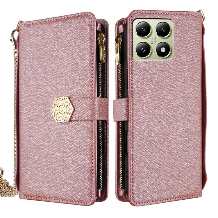 Crossbody Handle Cross Texture Leather Phone Case, For Xiaomi 17 Ultra, For Xiaomi 17 Pro Max, For Xiaomi 17 Pro, For Xiaomi 17, For Xiaomi Civi 5 Pro 5G, For Xiaomi 15 Ultra, For Xiaomi 14T Pro 5G, For Xiaomi 14T 5G