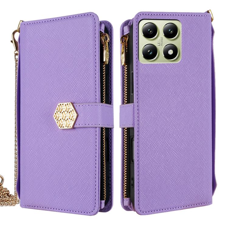 Crossbody Handle Cross Texture Leather Phone Case, For Xiaomi 17 Ultra, For Xiaomi 17 Pro Max, For Xiaomi 17 Pro, For Xiaomi 17, For Xiaomi Civi 5 Pro 5G, For Xiaomi 15 Ultra, For Xiaomi 14T Pro 5G, For Xiaomi 14T 5G