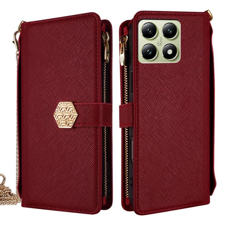 Crossbody Handle Cross Texture Leather Phone Case, For Xiaomi 17 Ultra, For Xiaomi 17 Pro Max, For Xiaomi 17 Pro, For Xiaomi 17, For Xiaomi Civi 5 Pro 5G, For Xiaomi 15 Ultra, For Xiaomi 14T Pro 5G, For Xiaomi 14T 5G