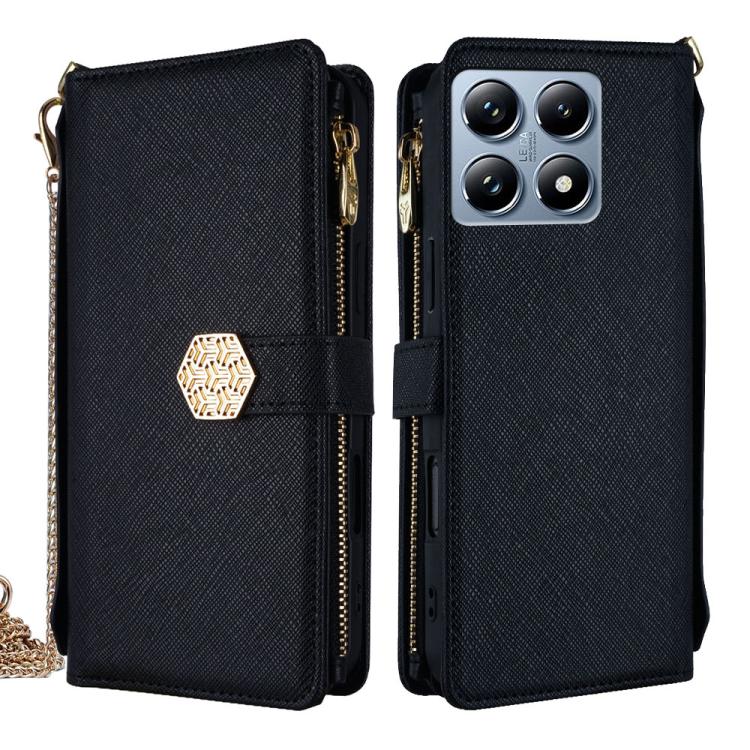 Crossbody Handle Cross Texture Leather Phone Case, For Xiaomi 17 Ultra, For Xiaomi 17 Pro Max, For Xiaomi 17 Pro, For Xiaomi 17, For Xiaomi Civi 5 Pro 5G, For Xiaomi 15 Ultra, For Xiaomi 14T Pro 5G, For Xiaomi 14T 5G