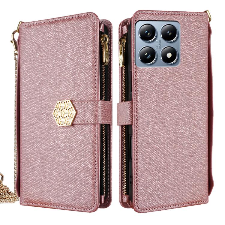 Crossbody Handle Cross Texture Leather Phone Case, For Xiaomi 17 Ultra, For Xiaomi 17 Pro Max, For Xiaomi 17 Pro, For Xiaomi 17, For Xiaomi Civi 5 Pro 5G, For Xiaomi 15 Ultra, For Xiaomi 14T Pro 5G, For Xiaomi 14T 5G