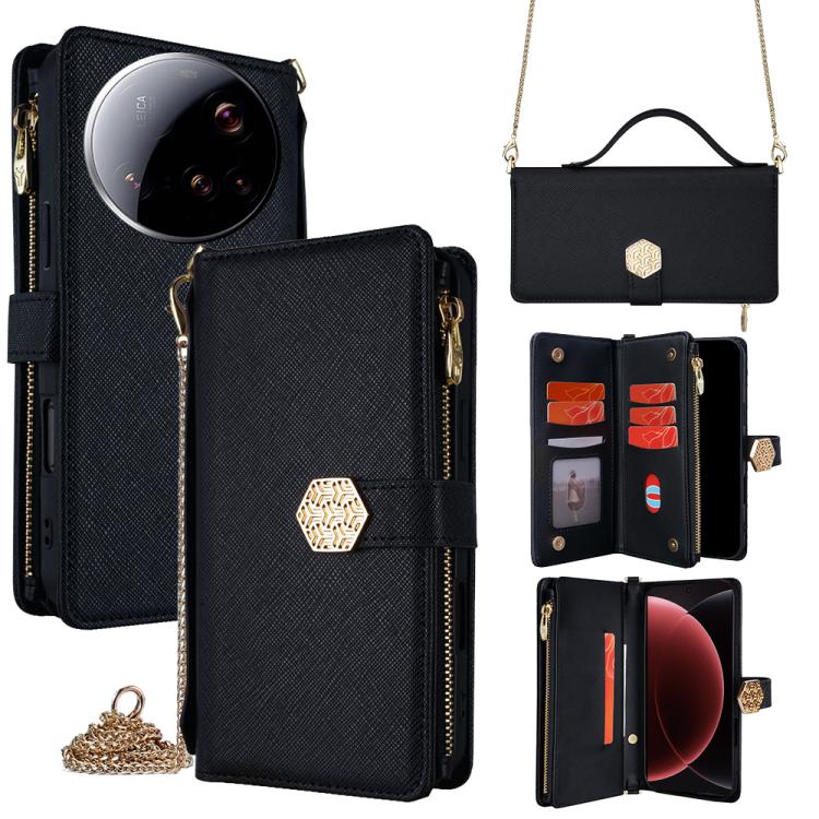 Crossbody Handle Cross Texture Leather Phone Case, For Xiaomi 17 Ultra, For Xiaomi 17 Pro Max, For Xiaomi 17 Pro, For Xiaomi 17, For Xiaomi Civi 5 Pro 5G, For Xiaomi 15 Ultra, For Xiaomi 14T Pro 5G, For Xiaomi 14T 5G