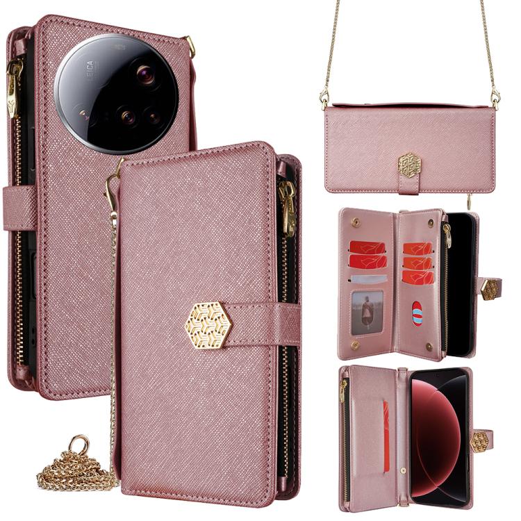 Crossbody Handle Cross Texture Leather Phone Case, For Xiaomi 17 Ultra, For Xiaomi 17 Pro Max, For Xiaomi 17 Pro, For Xiaomi 17, For Xiaomi Civi 5 Pro 5G, For Xiaomi 15 Ultra, For Xiaomi 14T Pro 5G, For Xiaomi 14T 5G
