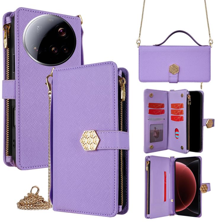 Crossbody Handle Cross Texture Leather Phone Case, For Xiaomi 17 Ultra, For Xiaomi 17 Pro Max, For Xiaomi 17 Pro, For Xiaomi 17, For Xiaomi Civi 5 Pro 5G, For Xiaomi 15 Ultra, For Xiaomi 14T Pro 5G, For Xiaomi 14T 5G