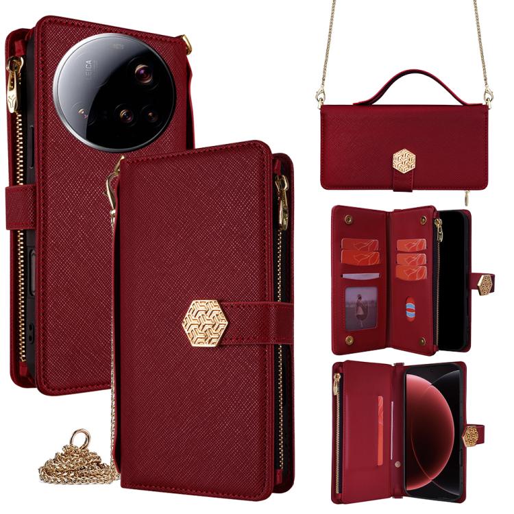 Crossbody Handle Cross Texture Leather Phone Case, For Xiaomi 17 Ultra, For Xiaomi 17 Pro Max, For Xiaomi 17 Pro, For Xiaomi 17, For Xiaomi Civi 5 Pro 5G, For Xiaomi 15 Ultra, For Xiaomi 14T Pro 5G, For Xiaomi 14T 5G