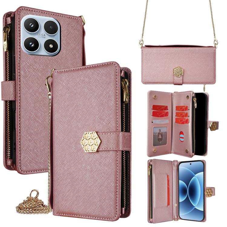 Crossbody Handle Cross Texture Leather Phone Case, For Xiaomi 17 Ultra, For Xiaomi 17 Pro Max, For Xiaomi 17 Pro, For Xiaomi 17, For Xiaomi Civi 5 Pro 5G, For Xiaomi 15 Ultra, For Xiaomi 14T Pro 5G, For Xiaomi 14T 5G