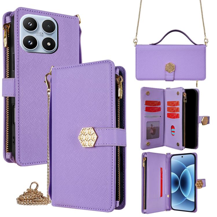 Crossbody Handle Cross Texture Leather Phone Case, For Xiaomi 17 Ultra, For Xiaomi 17 Pro Max, For Xiaomi 17 Pro, For Xiaomi 17, For Xiaomi Civi 5 Pro 5G, For Xiaomi 15 Ultra, For Xiaomi 14T Pro 5G, For Xiaomi 14T 5G