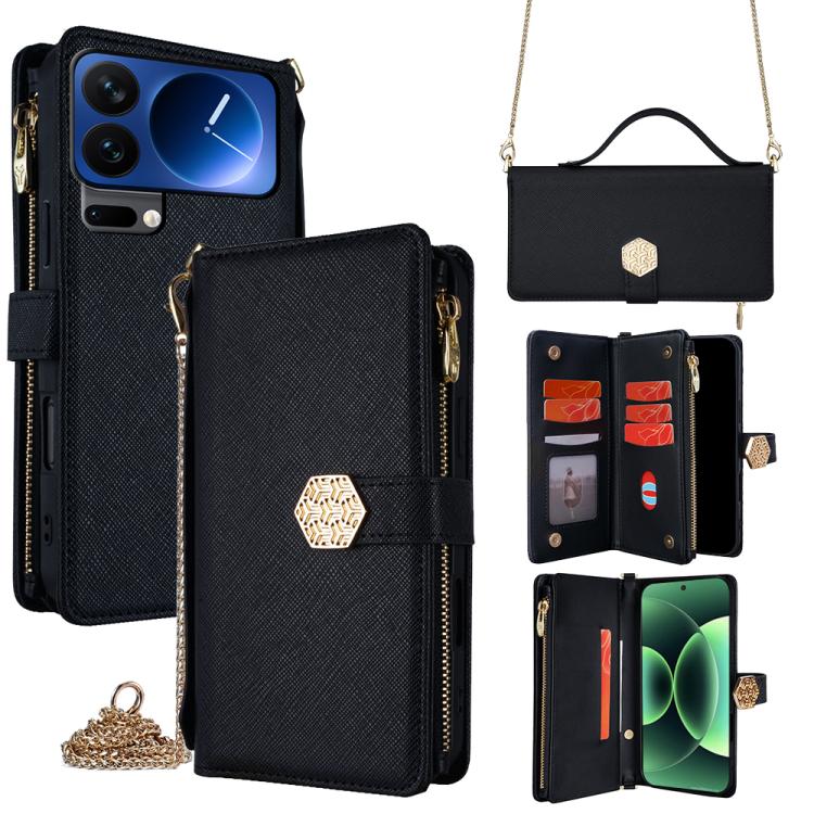 Crossbody Handle Cross Texture Leather Phone Case, For Xiaomi 17 Ultra, For Xiaomi 17 Pro Max, For Xiaomi 17 Pro, For Xiaomi 17, For Xiaomi Civi 5 Pro 5G, For Xiaomi 15 Ultra, For Xiaomi 14T Pro 5G, For Xiaomi 14T 5G
