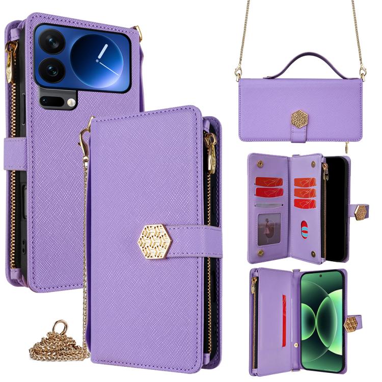 Crossbody Handle Cross Texture Leather Phone Case, For Xiaomi 17 Ultra, For Xiaomi 17 Pro Max, For Xiaomi 17 Pro, For Xiaomi 17, For Xiaomi Civi 5 Pro 5G, For Xiaomi 15 Ultra, For Xiaomi 14T Pro 5G, For Xiaomi 14T 5G