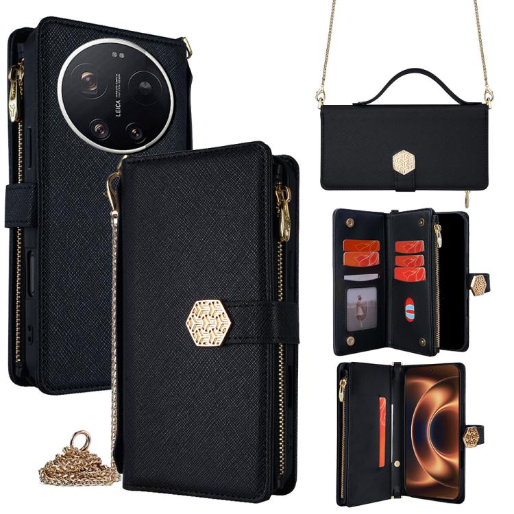 Crossbody Handle Cross Texture Leather Phone Case, For Xiaomi 17 Ultra, For Xiaomi 17 Pro Max, For Xiaomi 17 Pro, For Xiaomi 17, For Xiaomi Civi 5 Pro 5G, For Xiaomi 15 Ultra, For Xiaomi 14T Pro 5G, For Xiaomi 14T 5G
