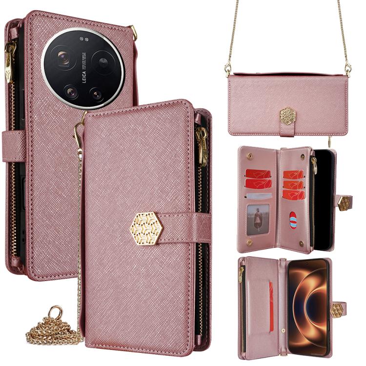 Crossbody Handle Cross Texture Leather Phone Case, For Xiaomi 17 Ultra, For Xiaomi 17 Pro Max, For Xiaomi 17 Pro, For Xiaomi 17, For Xiaomi Civi 5 Pro 5G, For Xiaomi 15 Ultra, For Xiaomi 14T Pro 5G, For Xiaomi 14T 5G
