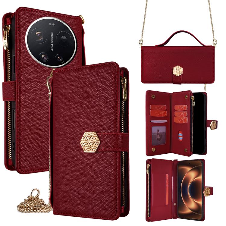 Crossbody Handle Cross Texture Leather Phone Case, For Xiaomi 17 Ultra, For Xiaomi 17 Pro Max, For Xiaomi 17 Pro, For Xiaomi 17, For Xiaomi Civi 5 Pro 5G, For Xiaomi 15 Ultra, For Xiaomi 14T Pro 5G, For Xiaomi 14T 5G