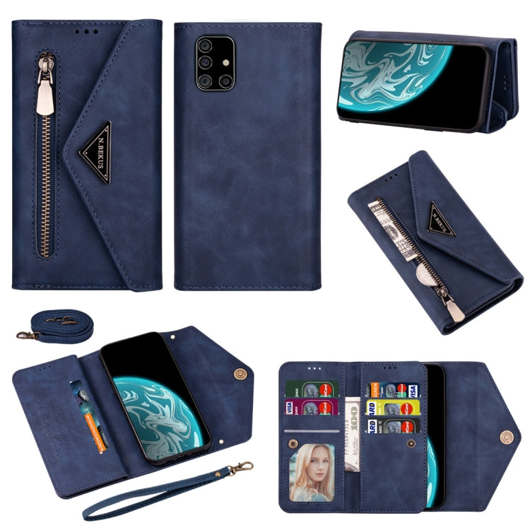 Skin Feel Zipper Horizontal Flip Leather Case with Holder & Card Slots & Photo Frame & Lanyard & Long Rope, For Samsung Galaxy Note10+, For Samsung Galaxy S10, For Samsung Galaxy S10+, For Samsung Galaxy S10e, For Samsung Galaxy A21                    ...