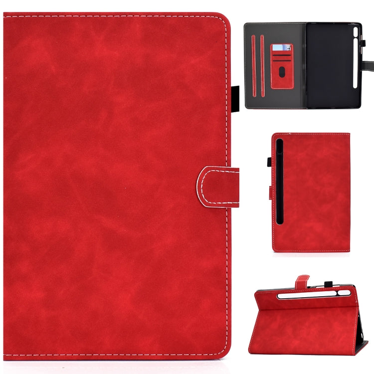 Cowhide Texture Horizontal Flip Leather Case with Holder & Card Slots & Sleep / Wake-up Function, For Samsung Galaxy Tab S8 / Galaxy Tab S7 T870