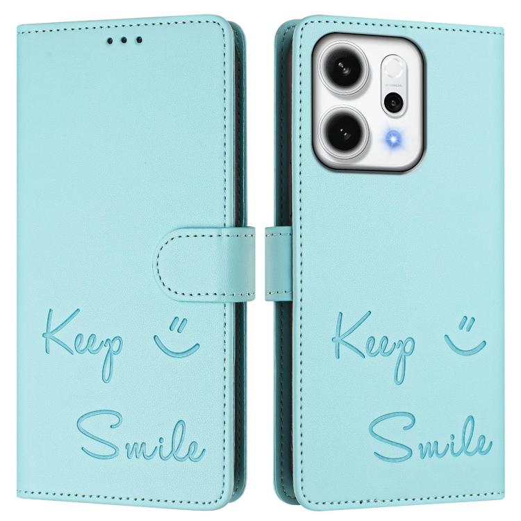 Smile Embossing RFID Leather Phone Case, For OPPO Reno14 Global, For OPPO Find X8s+ 5G, For OPPO Find X8s 5G, For OPPO Find X8 Ultra 5G, For OPPO A5 Pro 5G Global