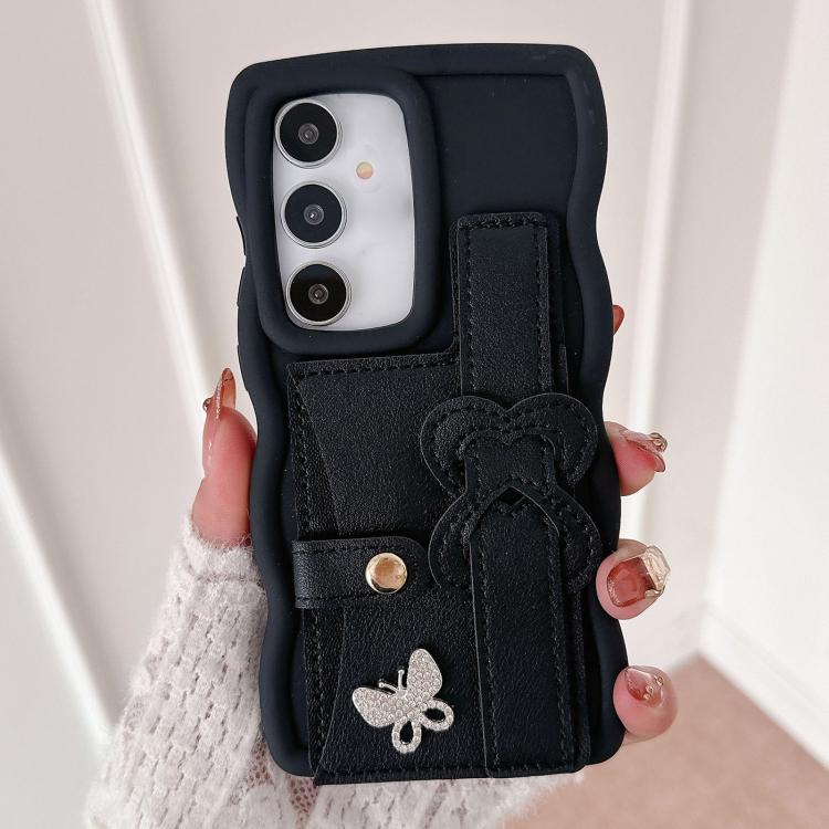 Wristband Leather Love Holder Card Bag Phone Case, For Samsung Galaxy F55 5G, For Samsung Galaxy F15 5G