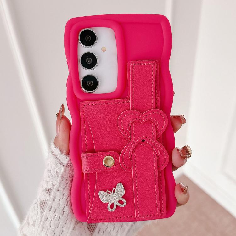 Wristband Leather Love Holder Card Bag Phone Case, For Samsung Galaxy F55 5G, For Samsung Galaxy F15 5G