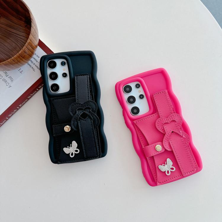 Wristband Leather Love Holder Card Bag Phone Case, For Samsung Galaxy F55 5G, For Samsung Galaxy F15 5G