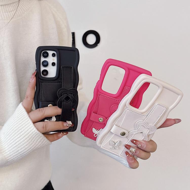 Wristband Leather Love Holder Card Bag Phone Case, For Samsung Galaxy F55 5G, For Samsung Galaxy F15 5G