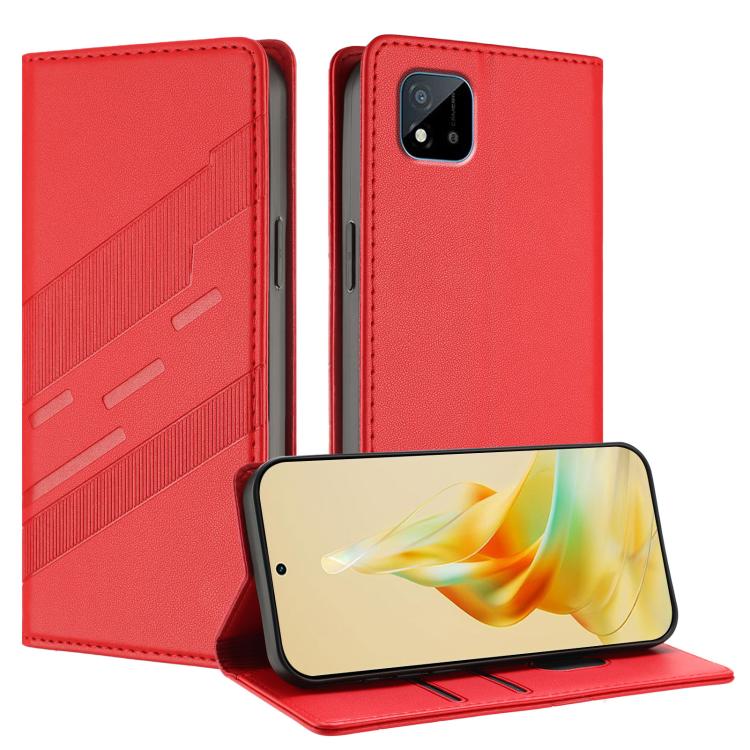 Embossed Multi-functional Wallet Retro Leather Phone Case, For Realme C20