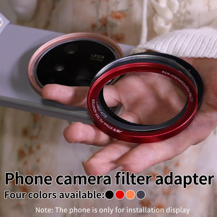 JSR Aluminum Camera Lens Adapter Ring for Phone Case, For Xiaomi 15 Ultra Gilded Gray